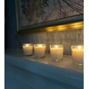Stonebriar 48 Pack Unscented Long Burning Clear Glass Ivory Wax