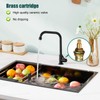 Heyalan Matte Black Faucet Cold Water Only Single Lever Handle