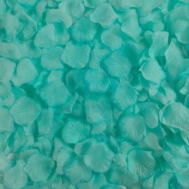 Separated Blue Silk Rose Petals,1520 Pcs Blue Rose Petals for Romantic Night for Him,Blue Flower Petals,Faux Rose Petals ,Artificial Fake Silk Rose Flower Petals for Wedding Decorations(tiffany,2.3'')