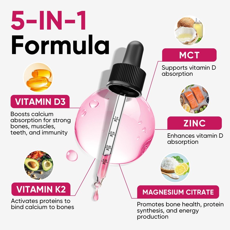 Venture Pal 5-in-1 Vitamin D3 10000 IU & K2 as
