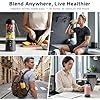 Portable Blender 17oz, 8-Blade Personal Smoothie Mixer with USB-C Rechargeable
