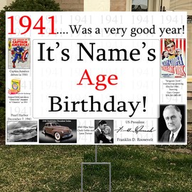 1941 83rd Birthday Yard Sign (Each)