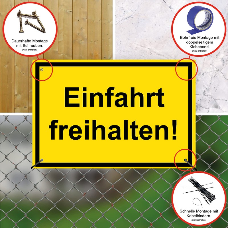 Strobo Einfahrt freihalten Sign, 20 x 30 cm, Made From