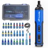 PowerTough 4v Mini Electric Cordless Screwdriver with 3-Gear Torque, 5Nm