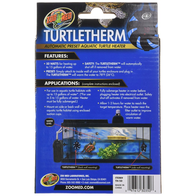 Zoo Med Labs 50W Turtletherm Aquatic Turtle Heater