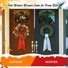 AMUSEPROFI 2pcs Wreath Sash, Fall Winter Wreath Sash for Front