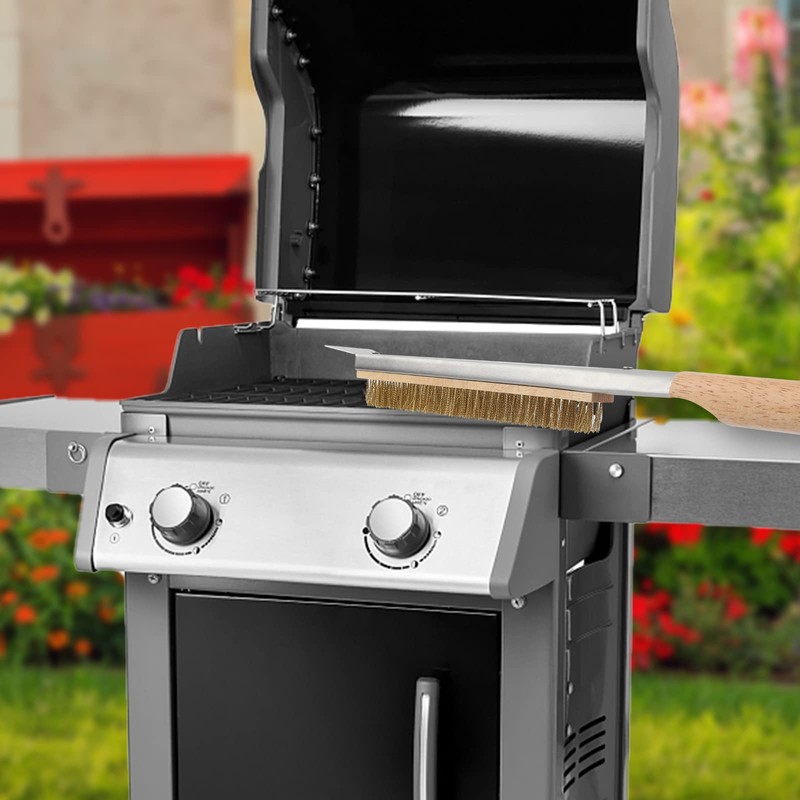 Pizza Oven Brush with Scraper Long Handle 55.5cm / 21.9inch