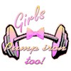CafePress Girls Pump Iron Too Oval Car Bumper Sticker