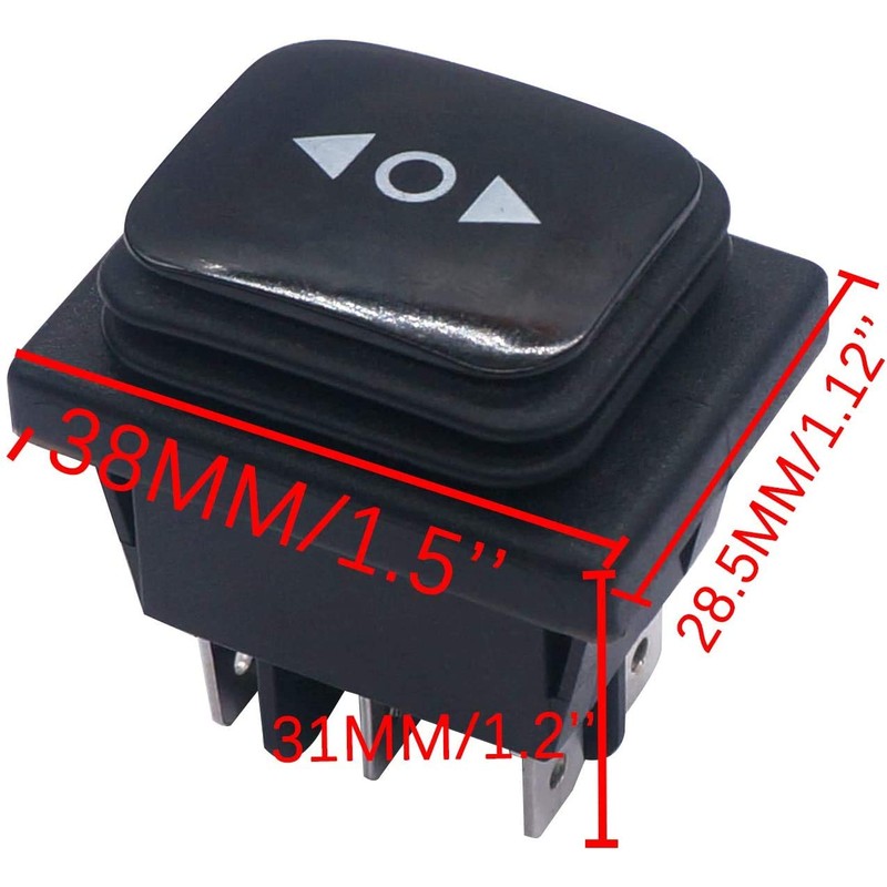 Taiss/Waterproof Momentary Polarity Reverse Switch DC 12V 10A Motor Control