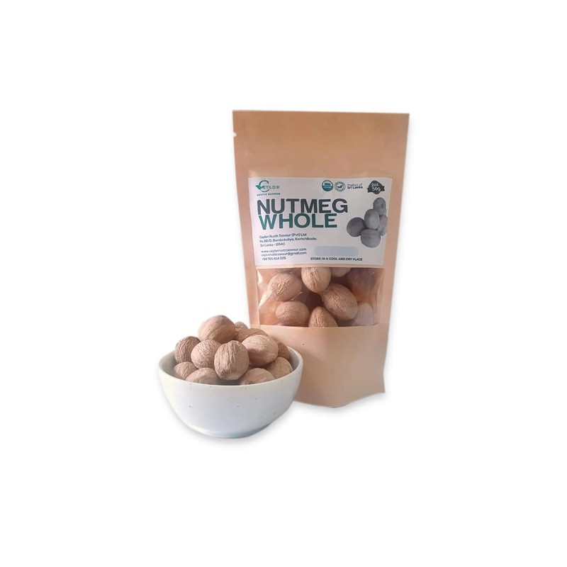 Organic Nutmeg Premium Grade, USDA Certified Pure Whole Nutmeg 2