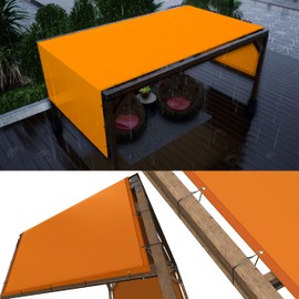 ColourTree 11' x 12' Orange Waterproof Pergola Sun Shade Canopy Replacement Cover UPF50, Commercial Grade 260 GSM Cloth for Outdoor Patio, Garden, Deck, Backyard (We Make Custom Size)