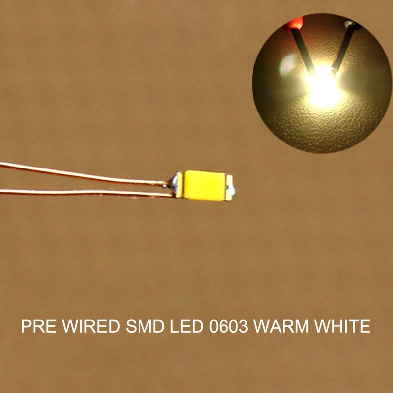 Miniature 0.1mm Copper Wire Wire SMD 0603 Chip LED Warm