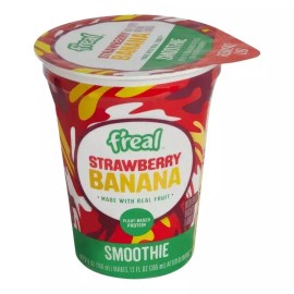 FixtureDisplays f'real Blend and Go Strawberry Banana Smoothie 8 fl. oz. - 12/Case 108FRE80111