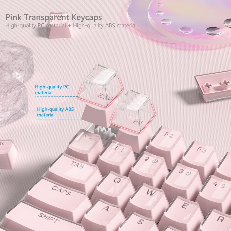 Womier Keycaps - Jelly Keycaps 60 75 100 Percent, Crystal