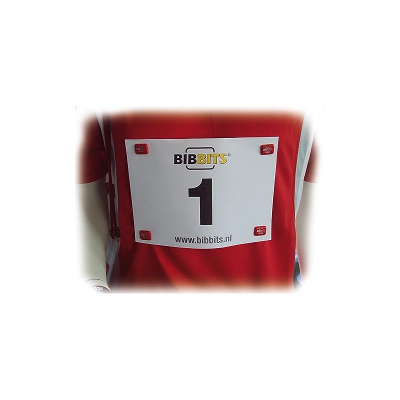 It's Running BibBits Magnetic Race Number Holder Runner Silver