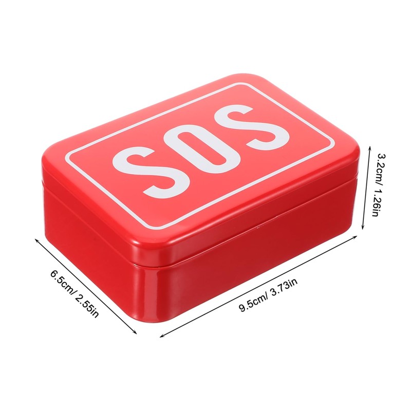 BIUDECO Survival Case for Outdoor Activities 2-Piece Metal Box Organized