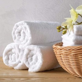 Organix 8 Piece Hotel Bath Towels 30"x60", Hotel & Spa Quality 100% Cotton Soft Lightweight and Highly Absorbent Quick Drying Hotel Towels, Gym, Spa,Saloon Perfect for Daily Use - White
