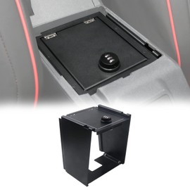 JHD-TOGO Console Box Safe for 2021 2022 2023 2024 Ford Bronco Accessories 2/4-Door,Center Console Lock Box with Digit Combo,Gun Armrest Safe Lockbox Storage Box(Not for Sport)