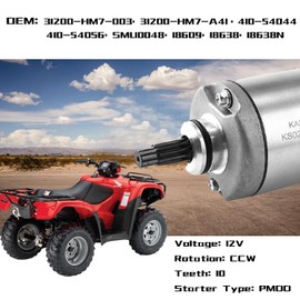 KARSEE New Starter Motor Replacement for Honda Foreman 400 450 500 TRX500 TRX450 TRX400 31200-HM7-003 31200-HM7-A41 SMU0048