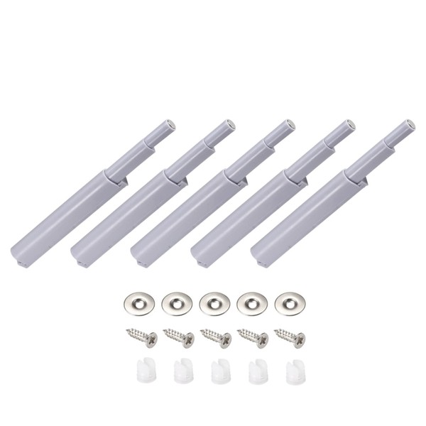 METALLIXITY Magnetic Push Latches (3.39"x0.39") 5Pcs, Plastic Touch Latches Damper