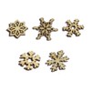 100pcs Rustic Wooden Christmas Snowflakes Confetti Wood Craft Shapes Embellishments