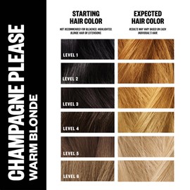 IGK Color Bright One Step Bleach & Color Kit for Accent Pieces CHAMPAGNE PLEASE - Warm Blonde | One-Step Color Processing + Replenishes + Hydrates | Vegan + Cruelty Free + Ammonia Free | 4 Oz