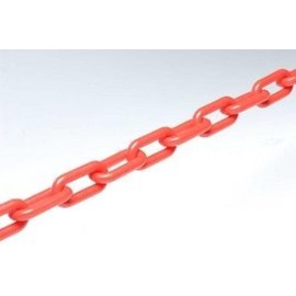 Undisclosed 1" (4 MM) Plastic Chain in Red, 250 feet Length