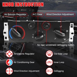 HVAC Climate Control Module A/C Air and Heater Conditioning Control Switch Panel Compatible with 2004-2012 for Chevy Colorado,for GMC Canyon Replaces# 25841856 15113185 15238515 15858833