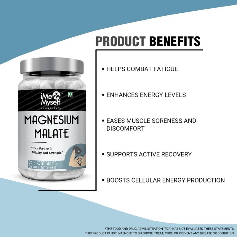 iMeMyself Magnesium Malate Dietary Supplement – 90 Capsules