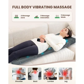 Heycool Full Body Massage Mat with Heat, Vibration Back Massage Pad for Chair, Bed, Sofa, Back Massager, Massage Chair Pad, 10 Vibration Motors& 2 Heating Levels
