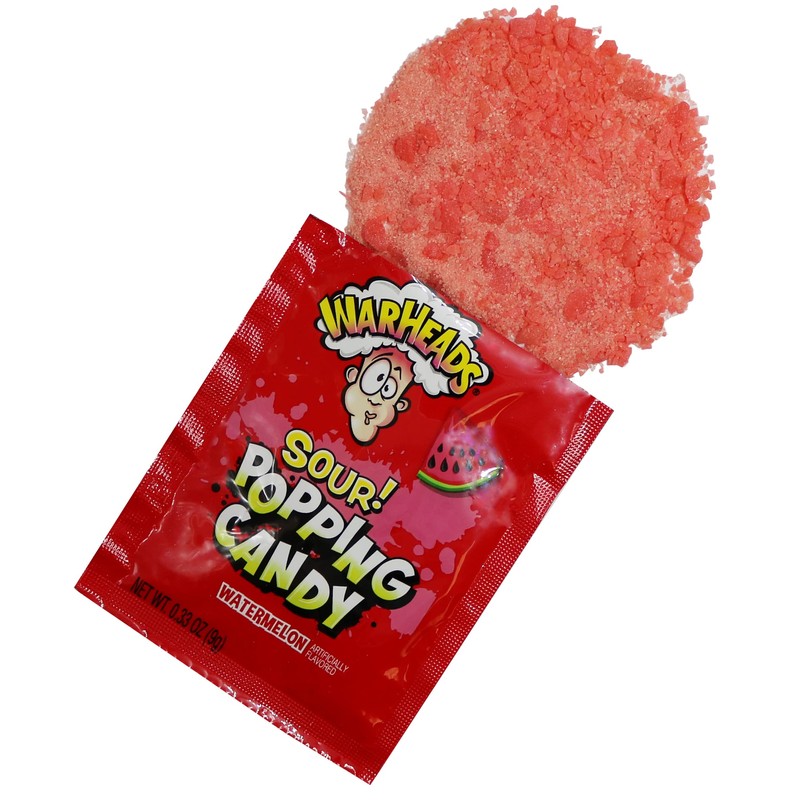 Warhead Popping Candy, Sour Pop Rocks Candy 0.33 Oz (Pack
