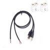 ELNONE 2PCS 20AWG USB Pigtail, 0.6M/2FT USB 2.0 Male Plug,