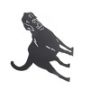 Metal Dog Statue Garden Stake Labrador Silhouette Animal Sculpture for