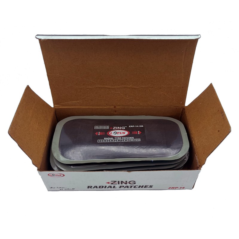 Lotus Reinforced Heavy Duty Radial Tire Repair Patches (3"x6")