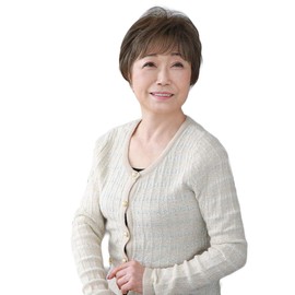 Priscilla Mrs. Six-minute Wig Feather Curl Half A-116 TDB: Heat Resistant Dark Brown