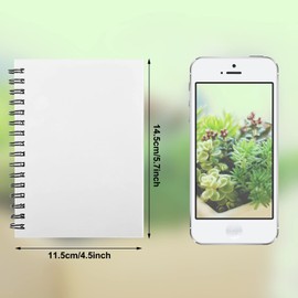 Zonon Sublimation Notebooks A5 Spiral Notebooks Hardcover DIY Notebooks Writing Paper Notebooks for School Office Home Travel Supplies, 60 Pages (6 Pack)