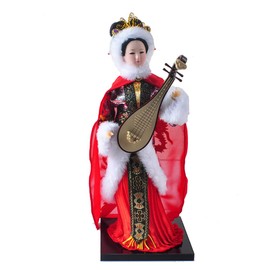 NW 12 Inch Chinese Traditional Handicraft Silk Figurine Collectible Chinese Ancient Character Ornaments for Home Decoration