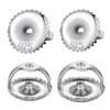 BEADNOVA Screw Earring Backs 925 Sterling Silver Screw Back Earring