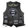 Free Rider Independent Skull Embroidered Iron On Patch Biker Patch