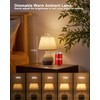 10" H Small Rechargeable Cordless Ceramic Table Lamp with Remote,
