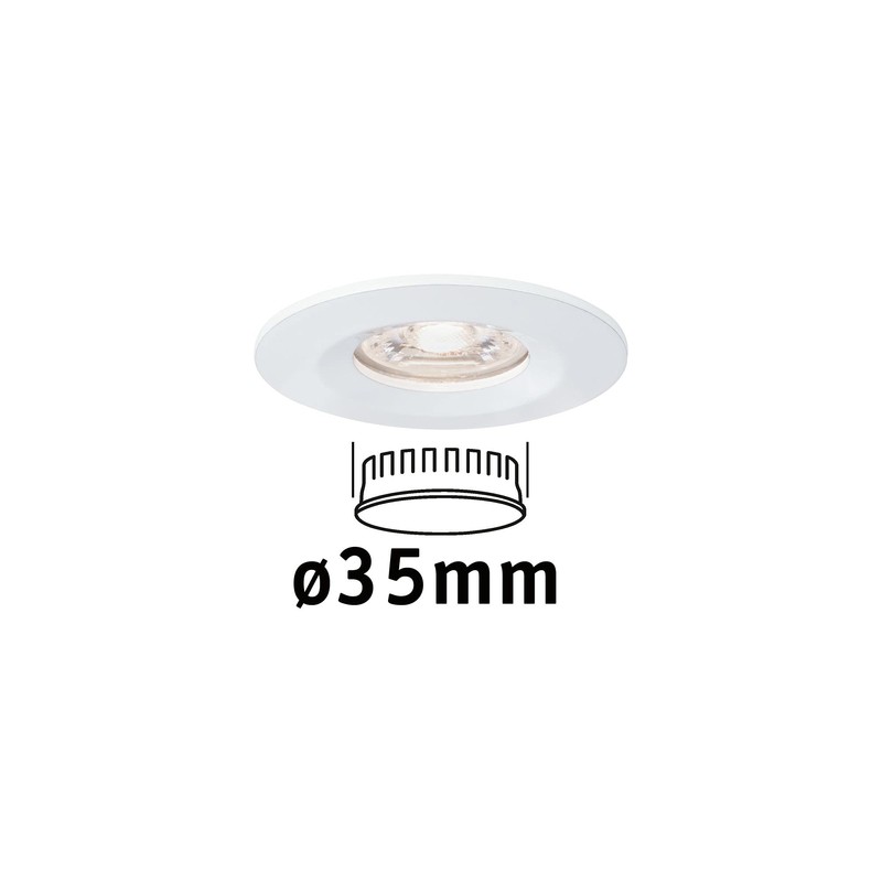Paulmann 94298 Nova Mini LED Recessed Luminaire Coin Round Rigid