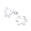 Jigsaw Puzzle Piece Earrings - 925 Sterling Silver