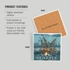 Seattle, Washington, Kraken Attacking Ship (Absorbent Ceramic Coaster, Single, Cork