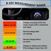 Crumye 12V Universal Car Voltmeter of 52mm/2in Diameter 8-16V Measurement