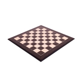 The House of Staunton Standard Traditional Chess Board - 1.875" Square Size (Tiger Ebony & Maple - Satin Finish)