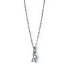 The Kiss SCH717-SK4035BK-50 Initial Silver Necklace, Simple, Anniversary, Birthday, Wrapping,