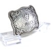 ARIAT Scalloped Logo Buckle with Twisted Rope Edge, Floral Scrolls,