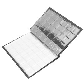 Coin Collection Book Coin Collecting Holder Coin Album 10 Pages with High-Quality PU Material for Collectors Black Brown 250 Pockets