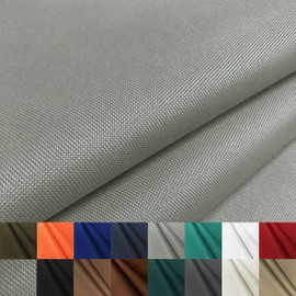 Foreate Waterproof Fabric by The Yard 600d Cordura Canvas Fabric 58 inch Wide for Indoor Outdoor Patio 1 Yard, Silver Grey