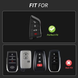 T-carbon Key Fob Cover Compatible with Toyota Supra GR A90 A91 MK5 2019-2024,Real Carbon Fiber Smart Remote Key Fob Case Compatible with Toyota Supra Accessories, Silver Black